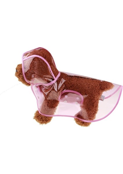 Pembe Köpek Yağmurluk Küçük ve Orta Boy Köpek Evcil Hayvan Kapüşonlu Yağmurluk (Yurt Dışından)