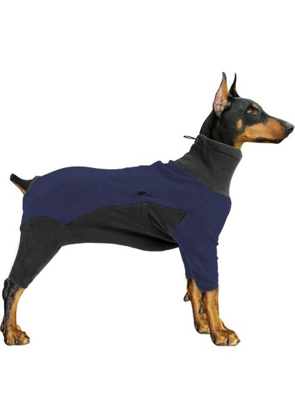 Kış Sıcak Evcil Hayvan Giysileri Orta ve Büyük Köpek Pamuklu Giysiler Mavi (Yurt Dışından)