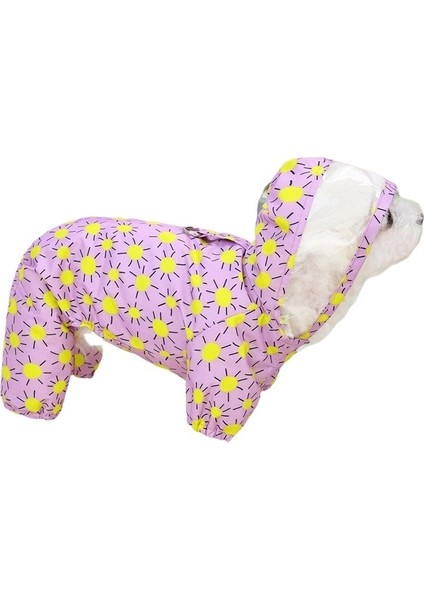 Köpek Yağmurluğu Sevimli Su Geçirmez Küçük Köpek Yağmurluğu Mor (Yurt Dışından)