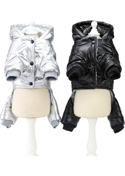 Siyah Köpek Giysileri Evcil Hayvan Su Geçirmez Pamuklu Ceket (Yurt Dışından) modelleri