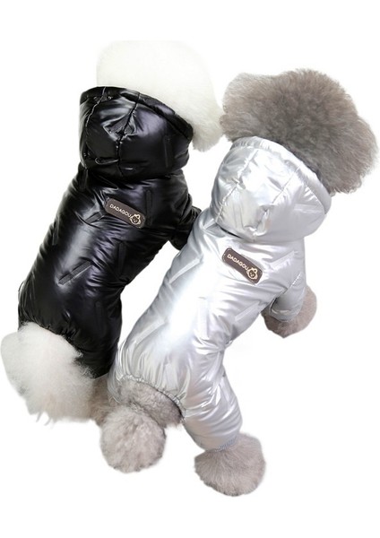 Siyah Köpek Giysileri Evcil Hayvan Su Geçirmez Pamuklu Ceket (Yurt Dışından) fırsatları