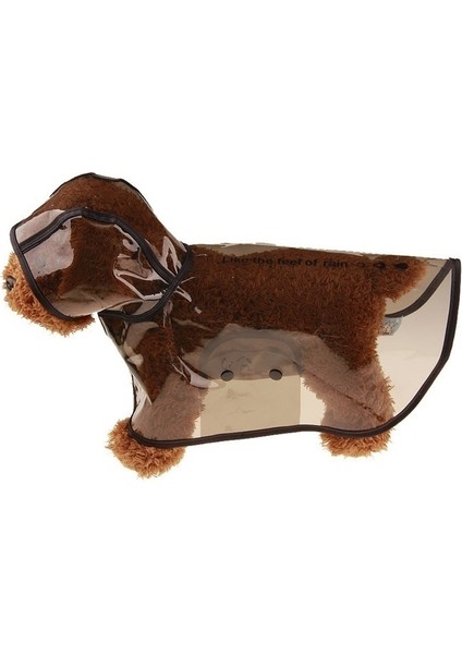 Kahverengi Küçük ve Orta Boy Köpek Su Geçirmez Köpek Yağmurluğu (Yurt Dışından)