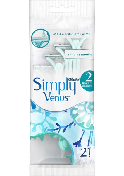 Venüs Simply 2 Kadın Tıraş Bıçağı 2'li-2 Paket