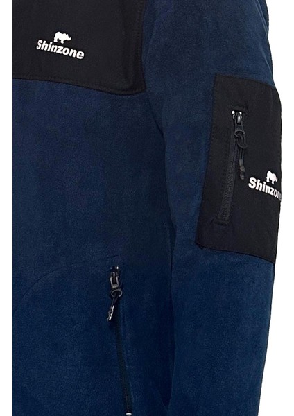 Erkek Regular Fit Fermuarlı Cepli Polar Lacivert Sweatshirt fiyatları