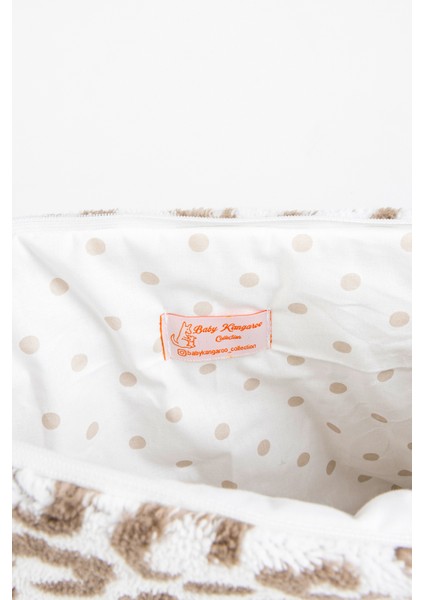 Leopar Pembe-Kahverengi Peluş 13 inc -14 inc -15 Inç - 16 inc Bilgisayar Çantası, Laptop Kılıfı, Notebook Kılıfı