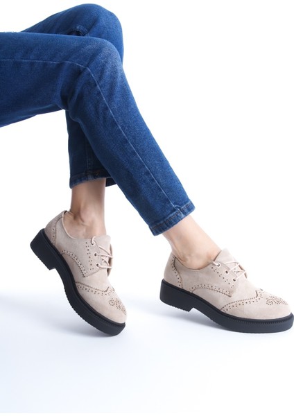 Yampa Ten Süet Oxford Günlük Rahat Kadın Ayakkabı modelleri