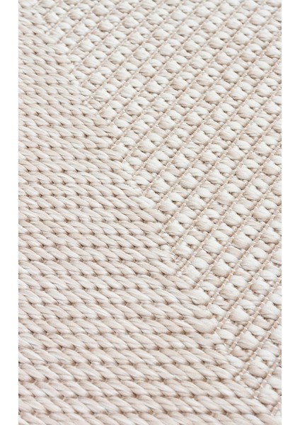 Mono Koleksiyonu Yumuşak Dokulu Kaymaz Tabanlı Şık Kilim Mno 03 Bej