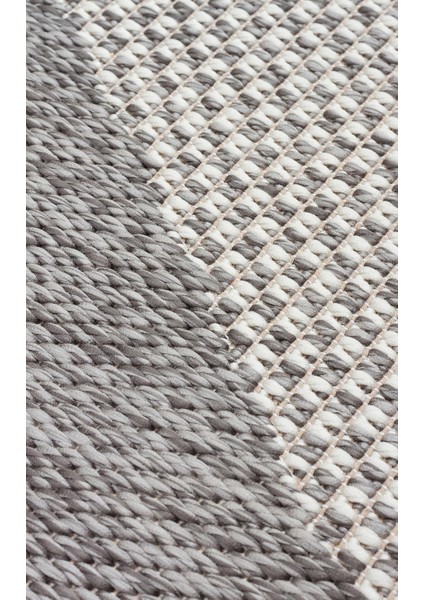 Mono Koleksiyonu Yumuşak Dokulu Kaymaz Tabanlı Şık Kilim Mno 03 Gri