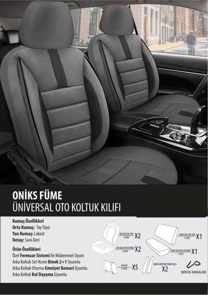 Fiat / Tofaş Kartal Koltuk Kılıfı Oniks Füme