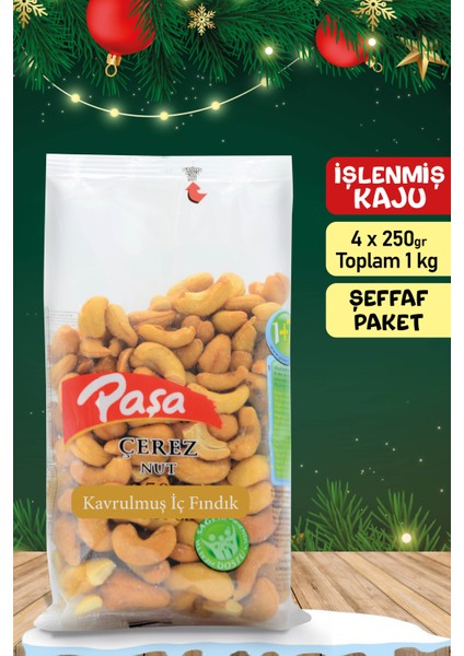 Paşa Kuruyemiş İşlenmiş Kaju Fıstığı 250 gr x 4 Adet