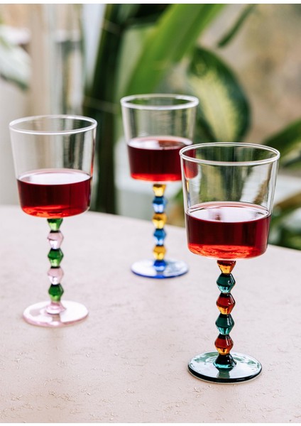 Bead Şarap Kadehi Yeşil 300 ml modelleri