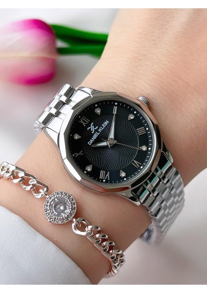 Çelik Kordon 30 mt Suya Dayanıklı Kadın Kol Saati+Bileklik BFG.13898.X2