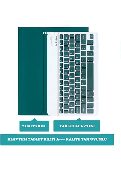 Apple Ipad 10. Nesil 10.9 Inç 2022 Uyumlu Bluetooth Klavyeli Kılıf Kalem Bölmeli (Türkçe Klavye)