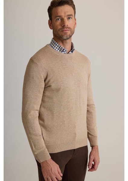 Erkek Bej Bisiklet Yaka Triko fiyatları