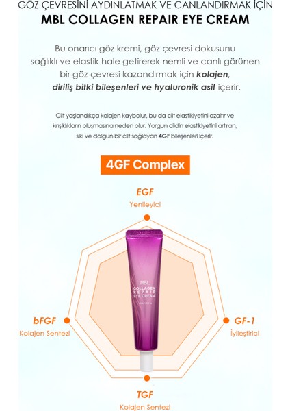 Kolajen Içerikli Yaşlanma Karşıtı Onarıcı Göz Kremi 40ML modelleri