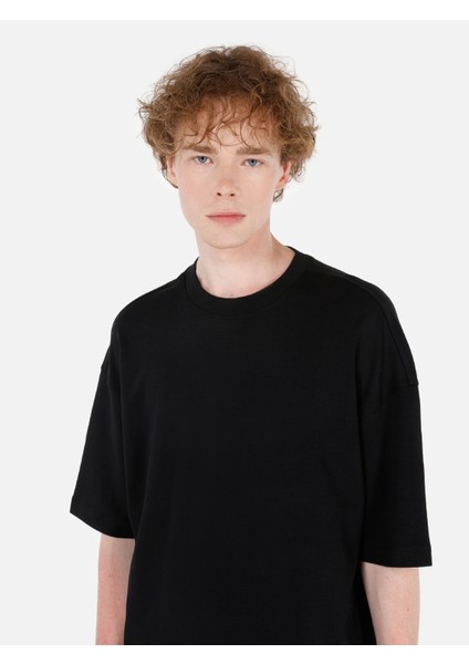 Siyah Erkek Tshirt K.kol