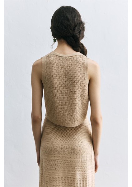 Bej Ajurlu Triko Yelek indirimleri