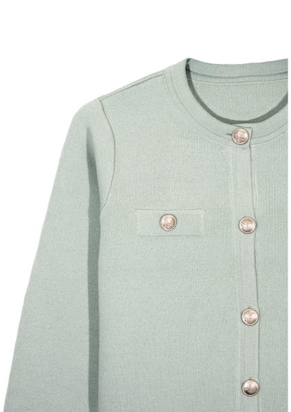 Mint Düğmeli Triko Hırka fiyatları