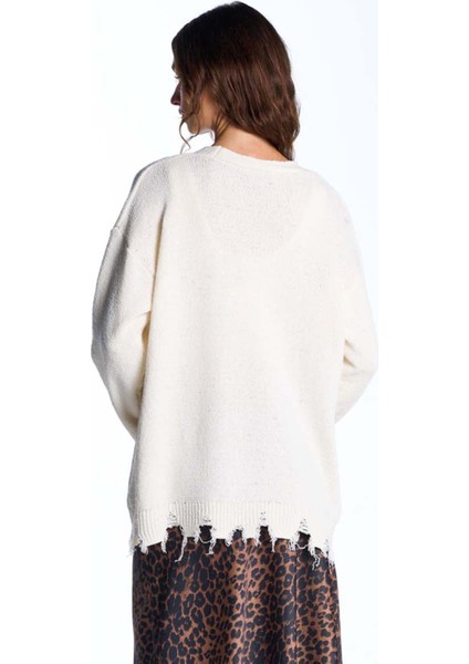 Ekru Cep Detaylı Triko Hırka indirimleri