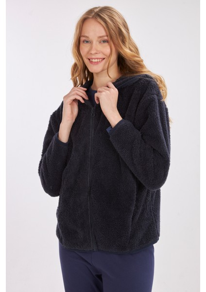 L10159W Liana Kapüşonlu Peluş Ceket modelleri