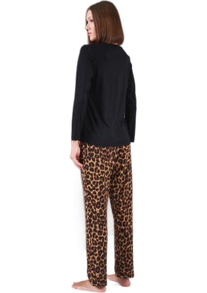 Kadın Siyah Pijama Takımı 26004 indirimleri