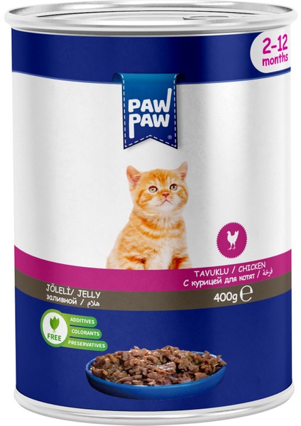Tavuklu Yavru Kedi Konservesi 400 gr 12'li