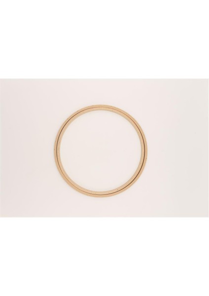 Ahşap Düz Nakış Kasnak No:4 - 8 mm Açık Kahverengi