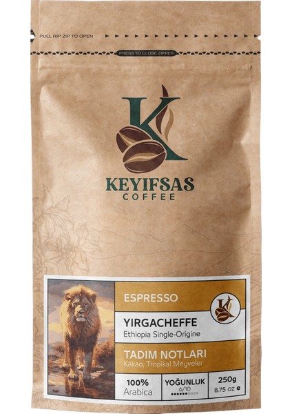 Espresso Etiyopya Yirgacheffe Kahvesi 250 gr