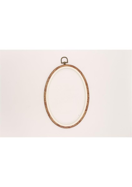 Ahşap Görünümlü Pano Kasnaklar Oval No:3 - Kahverengi