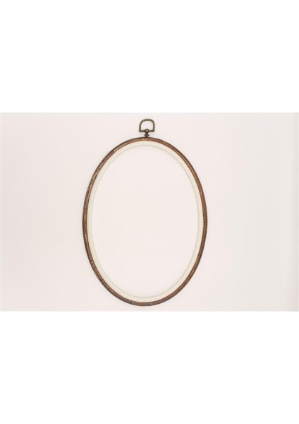 Ahşap Görünümlü Pano Kasnaklar Oval No:4 - Kahverengi