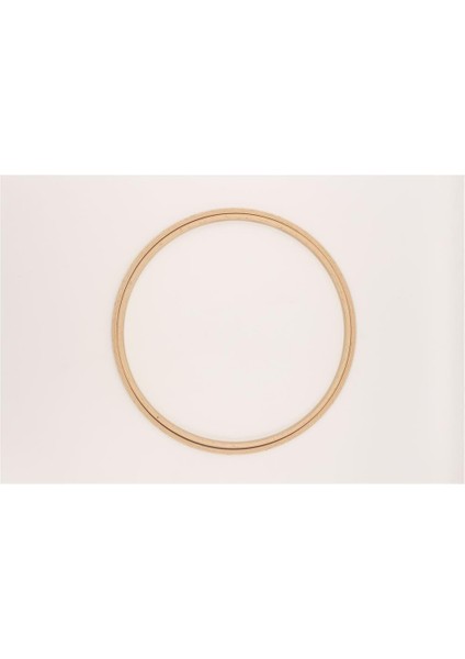 Ahşap Düz Nakış Kasnak No:6 - 8 mm Açık Kahverengi