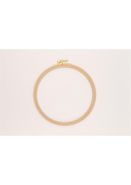 Ahşap Vidalı Nakış Kasnak No:4 - 8 mm Açık Kahverengi