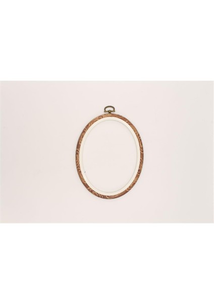 Ahşap Görünümlü Pano Kasnaklar Oval No:2 - Kahverengi