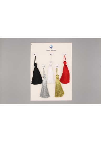 Polyester Püskül - 12 cm Beyaz