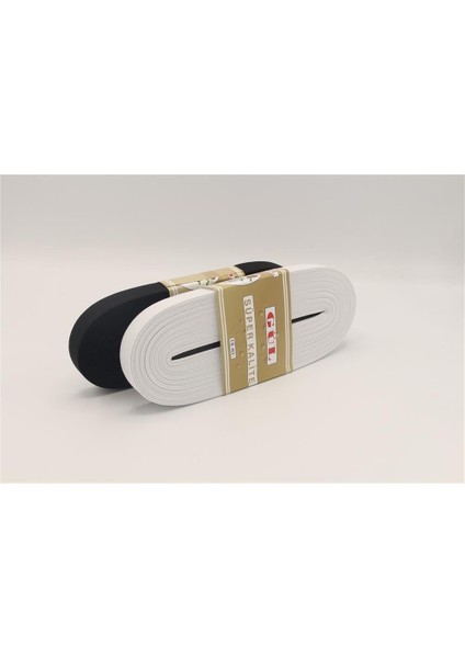 Yumuşak Dokuma Paça Lastikleri Altın 2 cm - 10 mt Beyaz