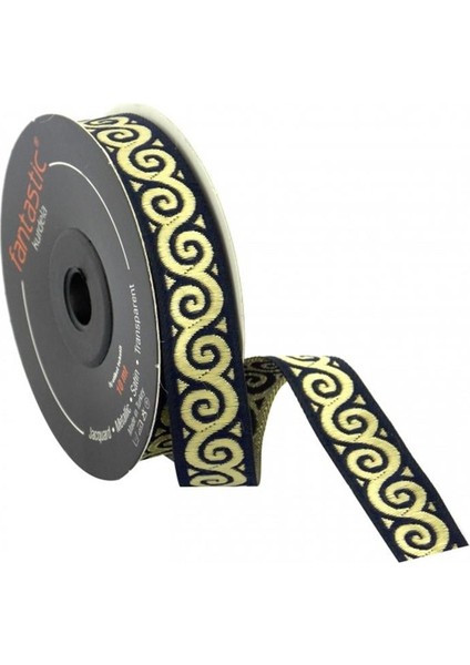 16061-BORDÜR - 10 mt Siyah-Altın