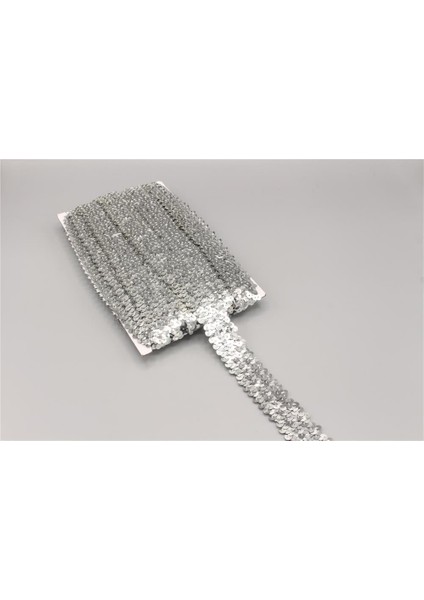 3 Sıra Pul Şerit - 12 mt Gümüş