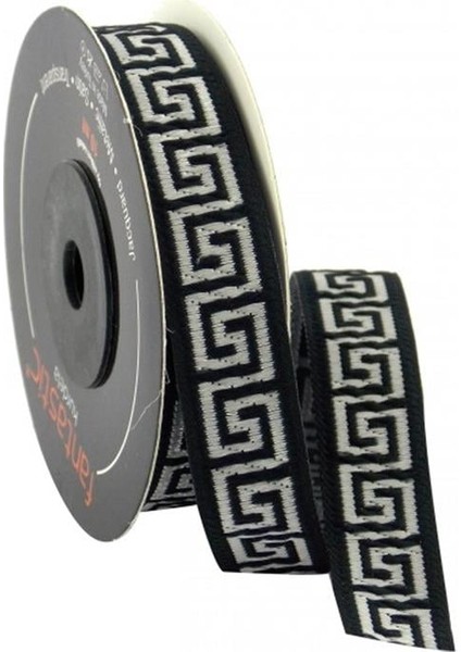 16062-BORDÜR - 10 mt Siyah-Gümüş