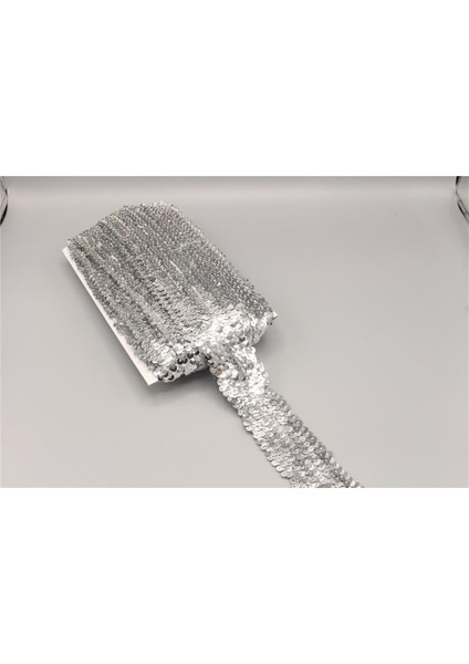 5 Sıra Pul Şerit - 12 mt Gümüş