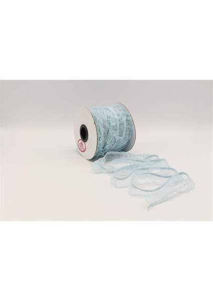 Fırfırlı Lastikler 18 mm Genişlik - 25 mt Bebe Mavi