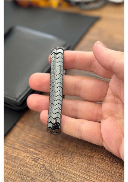 Zikzak Model Hematit Taşı Bileklik fiyatları
