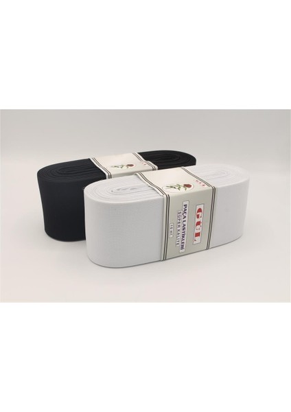Sert Dokuma Paça Lastikleri Gümüş 7 cm - 10 mt Beyaz