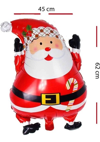 Shape Şekilli Yılbaşı Noel Baba Şekilli Folyo Balon 62 X 45 Cm N3 1 Adet