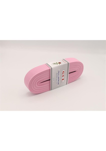 Renkli Lastik 3 cm - 10 mt Bebe Pembe