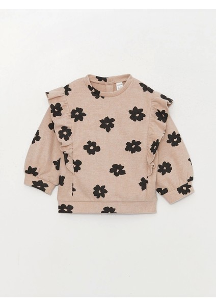 Emma Swt Lcw Baby Bej Bisiklet Yaka Kız Bebek Sweatshirt modelleri