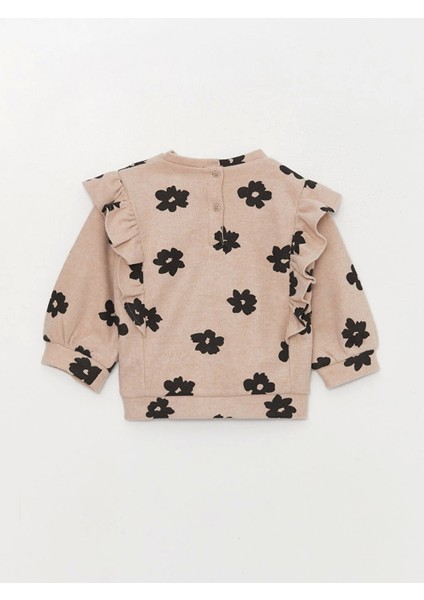 Emma Swt Lcw Baby Bej Bisiklet Yaka Kız Bebek Sweatshirt indirimleri