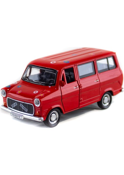 Oyuncak Metal Çiçek Abbas Çek Bırak Oyuncak Minibüs 13 cm