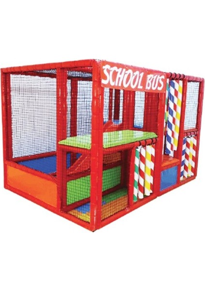 Softplay Kaydıraklı Otobüs Top Havuzu 300X200XH200