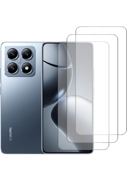 Xiaomi Mi 14T Pro Ekran Koruyucu 3 Adet Temperli Kırılmaz Cam