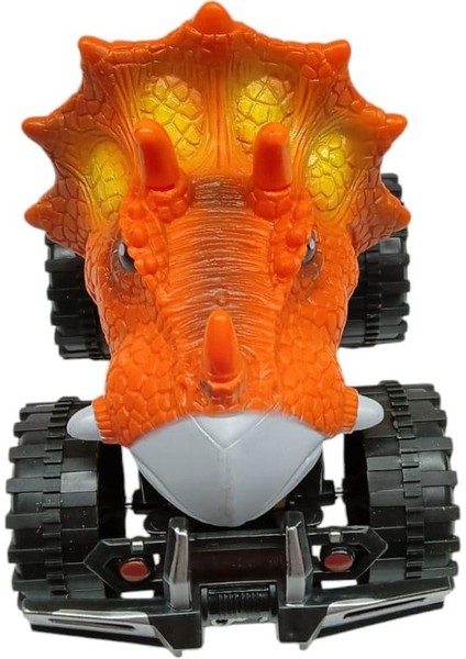 Sürtmeli Dinazor Robota Dönüşen Araba 14 cm - Turuncu